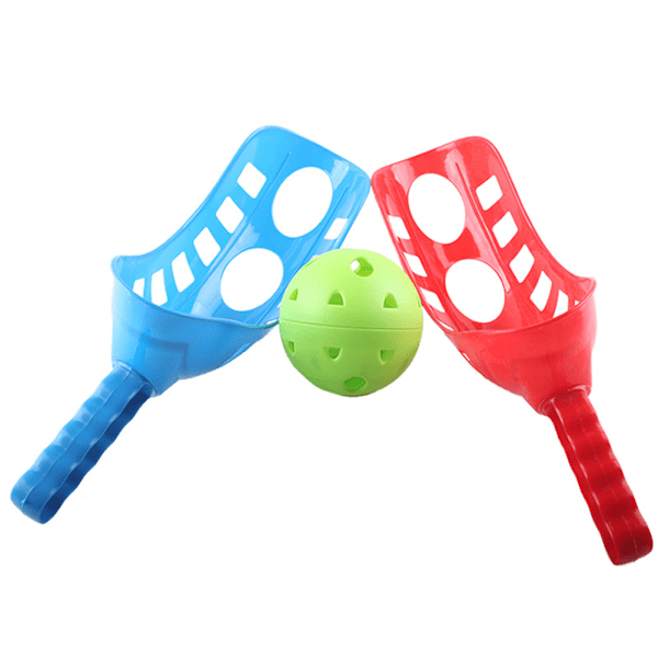 Scoop Ball Set Catching Game Trackball Sport Lacrosse Racket Game for Kids and Adults