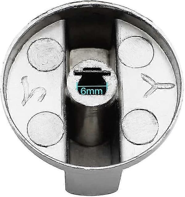6 stk. universelle metalgreb til gaskomfur 6 mm universelt greb til gaskomfur