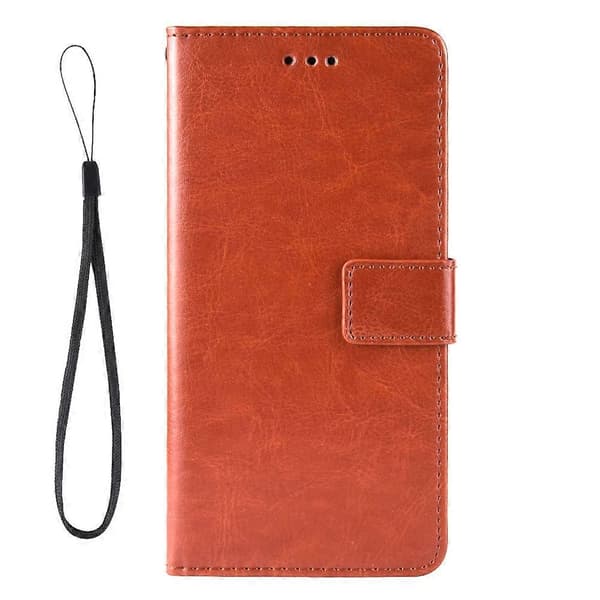 Kompatibelt med Oukitel C25 Retro Crazy Horse Texture Läderfodral Brown