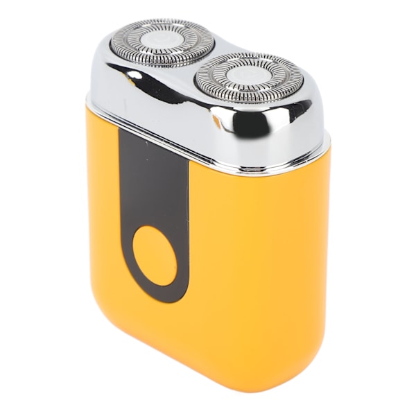 Mini elektrisk skægtrimmer i lommestørrelse Type C opladning IPX6 vandtæt bærbar skægtrimmer med indbygget batteri til mænd orange