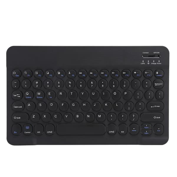 Trådløst Bluetooth Tastatur Tablet Smartphone Computertilbehør Rund Hætte 10inSort