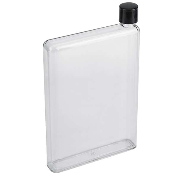 750 ml Läcksäker Platt Slank Vattenflaska Plast Transparent Bärbar Juice Koppar Färglös