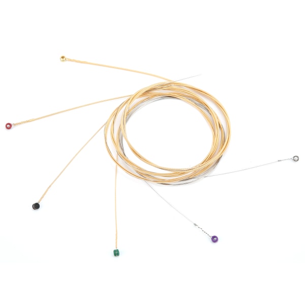 6 stk. gitarstrenger stål kjerne fosfor bronse legering viklet strengeinstrument tilbehør