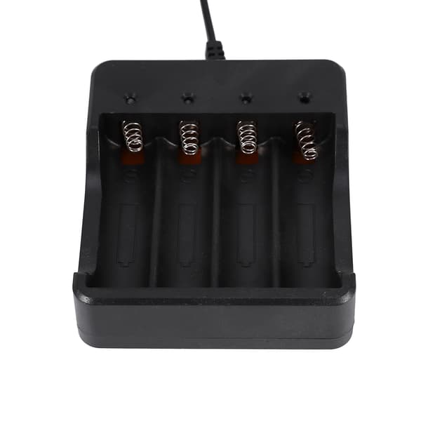 4 Spors Batterilader For 18650 Litium Oppladbart Batteri EU Plugg