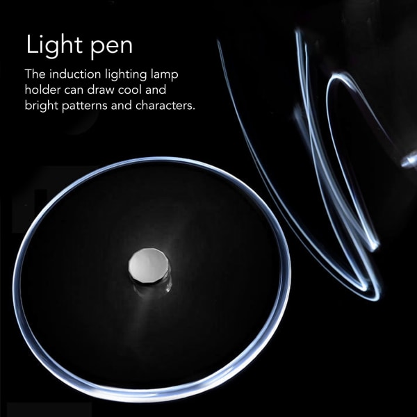 Sormenpäästä valaiseva Gyro kuulakärkikynän sormella pyörivä kirjoituskynä LED-valolla stressimustan vapauttamiseen black