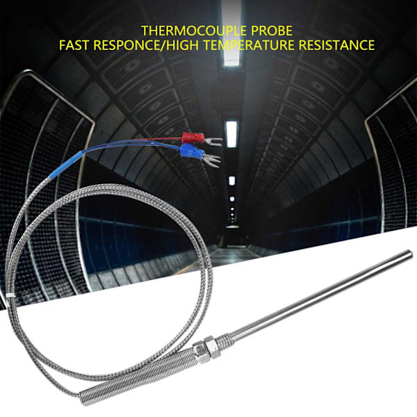 M8 Gevind PT100 Platin Resistor Termoelement 100mm Probe Temperatur Sensor Wire 0-400℃ (1 m)