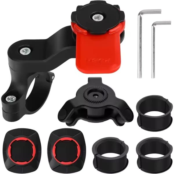 Motorcycle Phone Holder with Vibration Damper — 2 Smartphone Holders for Bicycle Handlebars