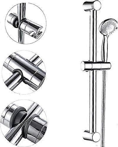 Utskiftbar håndholdt dusjholder, dusjhodeholder, 18-25MM diameter justerbar, krom ABS (sølv)