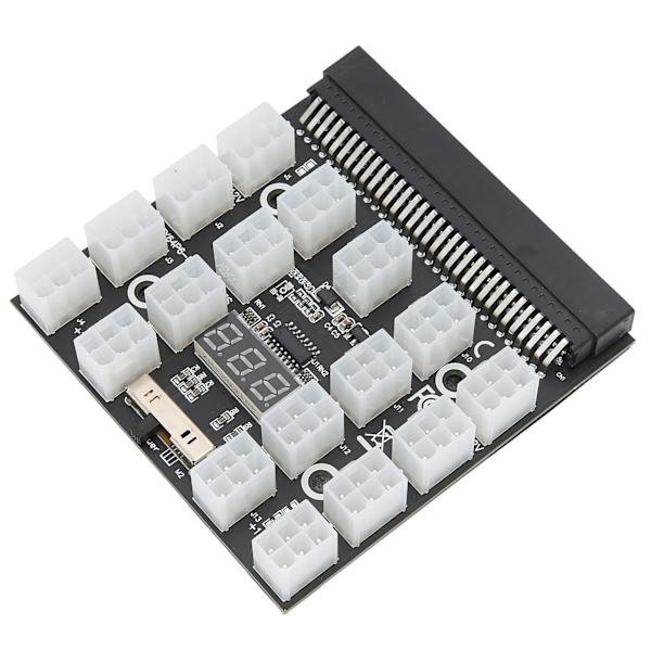 Strømforsyningskortadapter 17 Position Distributionskonverter Breakout PCB-modul 12V Sort