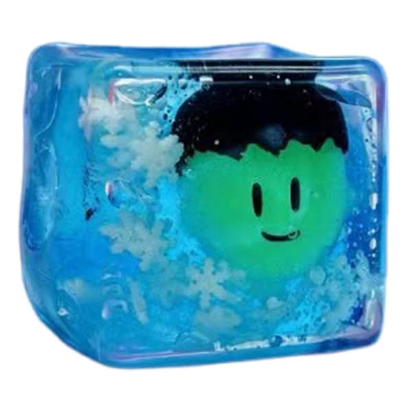 Glow in The Dark Ghost Squishies Fidget Toy Cube, Stress Relief Squeeze Ice Cube with Inside Ghost for Halloween Gift D