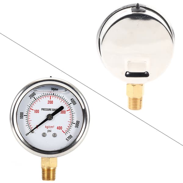 Hydraulisk væskefylt drivstofftryk måler 0‑5700 PSI US-gjenger