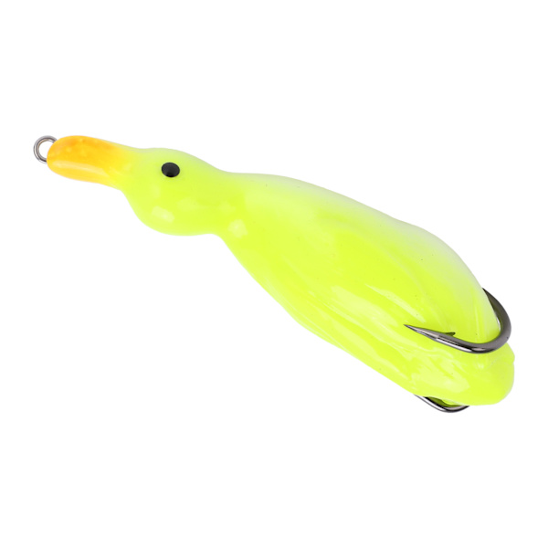 Livaktig 3D And Soft Silikon Fiske Lokkemiddel Andeformet Silikon Fiskeagn Wobbler Gul