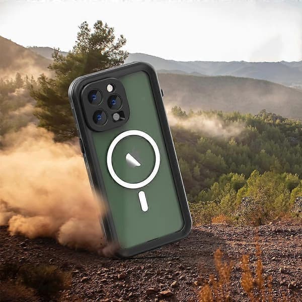 1 pc iPhone 13 Waterproof Case - IP68 Waterproof Full Body Protection Dual Layer Shockproof Built-in Screen Protector Outdoor Underwater Scratchproof Waterproof