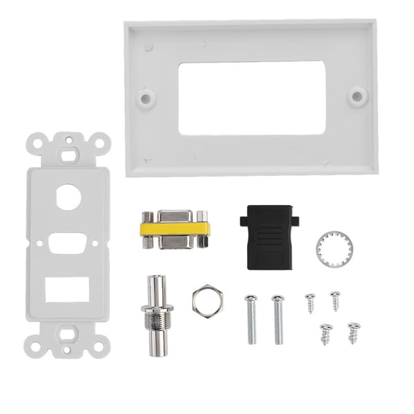 Audio Video DC 3.5mm Hun HDMI + VGA 3 i 1 Stik Panel Oplader Udtag