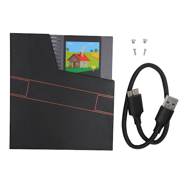 Harddisk-boks i kassettstil for Nespi 4 for Raspberry Pi PC Laptop Svart Grå