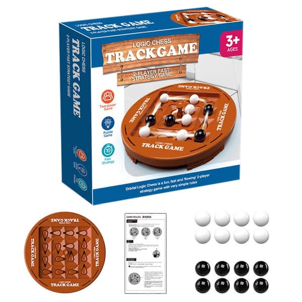 Track Game Logic Chess, 2 Player Strategy Game, Fun Educational Game for Kids and Adults, Quick Thinking Brain Teaser