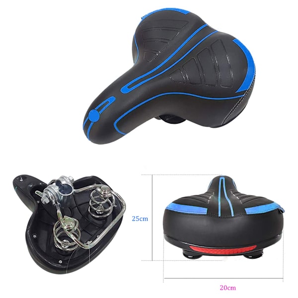 Bred Mjuk Cykelsadel Kudde Stötsäker Design Stor Sittdyna Cykelsadel för MTB Mountainbike Fällbar Cykel Landsvägscykel Spinningcykel
