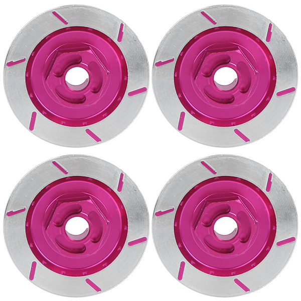 Simulerade bromsskivetillbehör i aluminiumlegering Passar HSP 94123 1:10 RC Bil Rosa