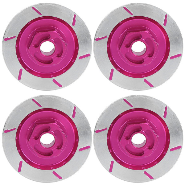 Simulerade bromsskivor i aluminiumlegering, tillbehör som passar HSP 94123 1:10 RC-bil, rosa