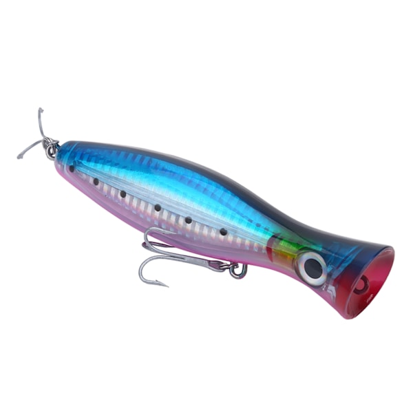 Fiskesluk Livaktig Popper Agns Swimbaits med Trippelkrok (Lilla&Blå)