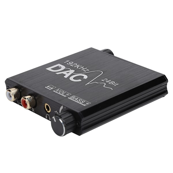 Digital till Analog Ljudomvandlare Adapter RCA 192KHz 24bit Basvolymkontroll