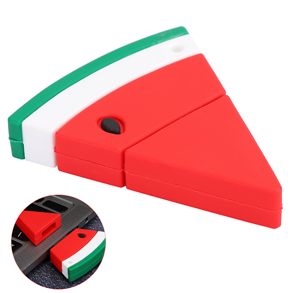 Tecknad U Disk PVC Liten USB Vattenmelon Mönster Flash Minne Söt Minnessticka 16G