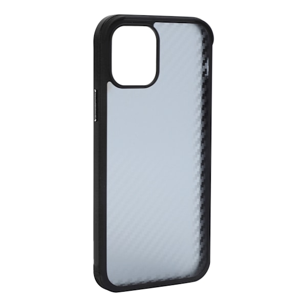 SULADA Mobilskal Fibertextur Metallram Helkroppsskydd för iPhone 12/12PRO Cool Black