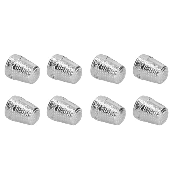 10 Pcs Thimble for Sewing Prevents Needle Slippage Abrasion Resistant Anti-rust Durable Thimble Silver