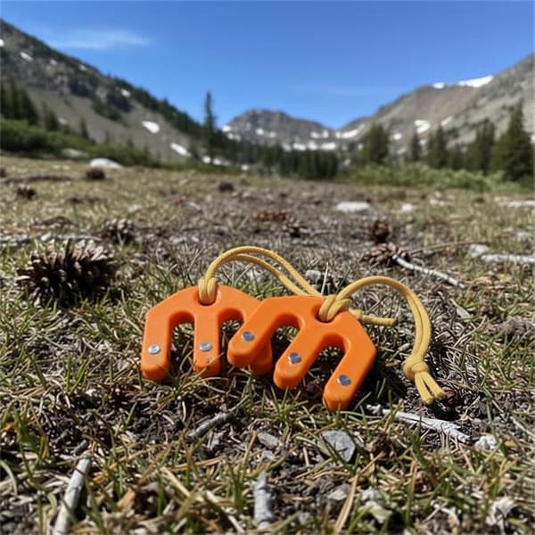Hunting Gear Lifting System - Lifting Pulley (Two Pulleys Plus 4 Meters High-Visibility Orange Rope)