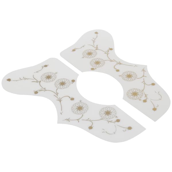 2 st Gitarrskydd Plektrum Anti-Rep Skyddsplatta för Stränginstrument i Plast (Vit)