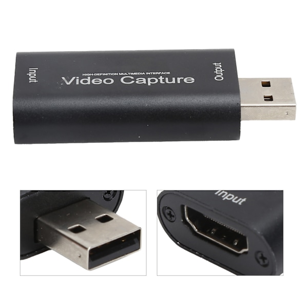 USB 2.0 Video Capture Card High Definition Multimedia Interface 4K Lydopptak