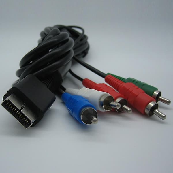 Ypbpr til Ps2/ps3/ps3 Slim Hdtv-klar Tv Hd-komponent Av-kabel 5-leder 6ft Sort