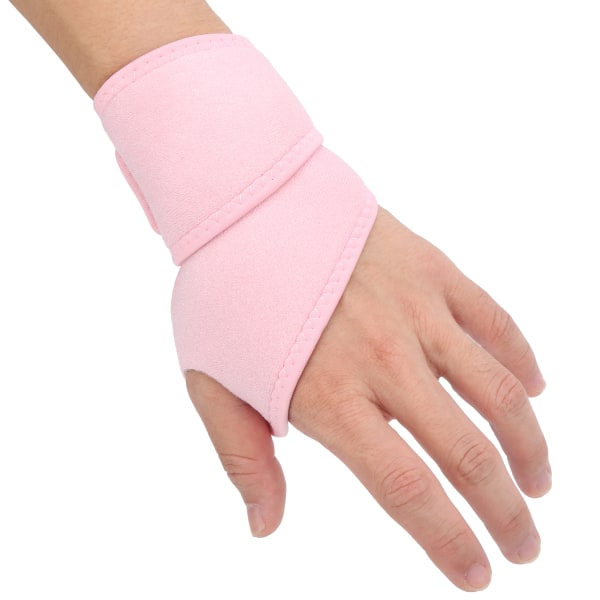 Handledsstöd Sport Elastiskt Tryckförband Justerbart Handledslindningsskydd Rosa