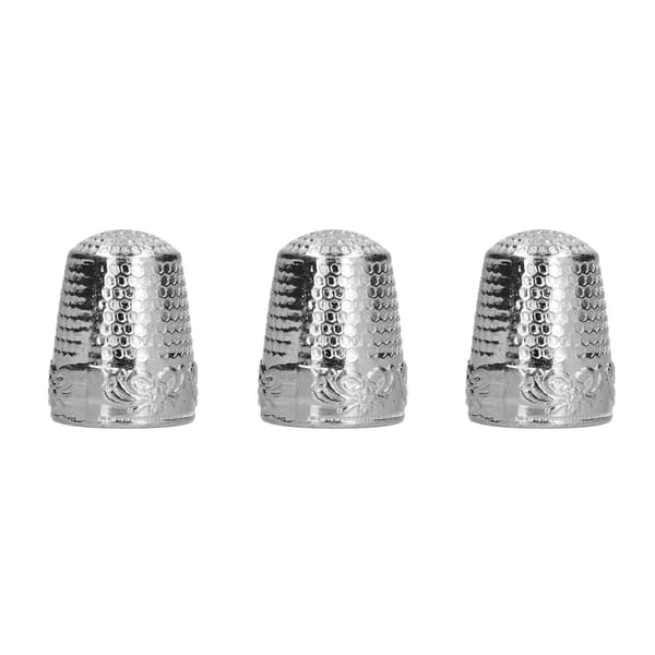 10 Pcs Thimble for Sewing Prevents Needle Slippage Abrasion Resistant Anti-rust Durable Thimble Silver