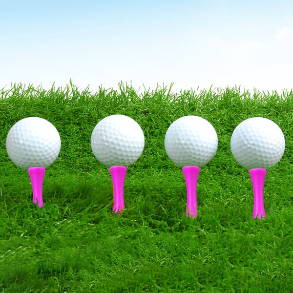 Vaaleanpunaiset muoviset golf-tiit 57MM 100 kpl Pitkät Castle Golf-tiit 2-1/4 tuumaa