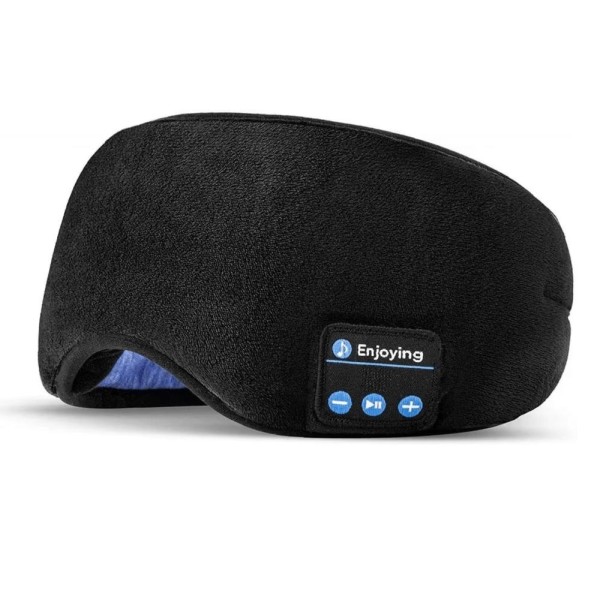 Bluetooth sovehodetelefoner - sovemaske - svart