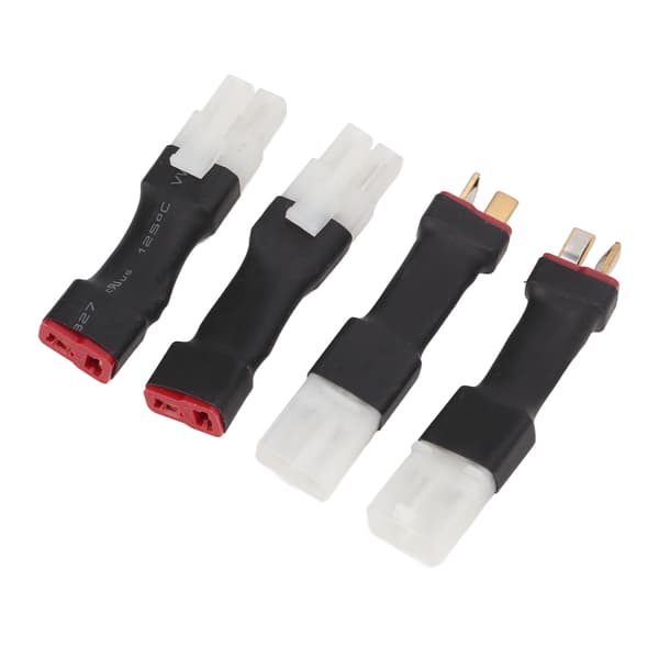 【NX】4 STK RC Batteriadapter Bærbar Stærk Forbindelse Plast RC T-stil stik til RC Bil Flymodel Generel til Tamiya