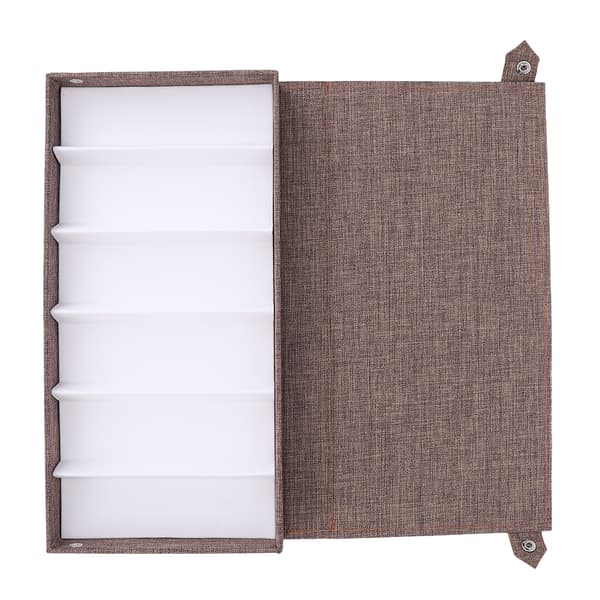 Brille Samler 6 Slots Multiple Brille Opbevaringskasse Organizer til Kvinder Mænd Brug Kaffe