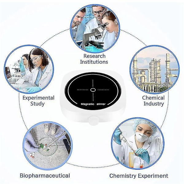Bärbar Mini Lab Magnetisk Rörplatta med Rörstav - 2L Kapacitet, 4000rpm