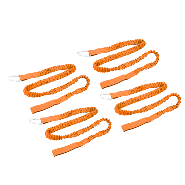 4 stk Kajak Paddel Line Elastisk Anti Lost Nylon Kano Paddel Koppel Sikkerhedstov til Surfing Rafting Orange