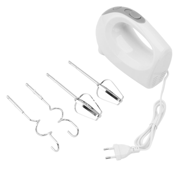 Elektrisk Handmixer 300W 5 Hastigheter Skålhållare Säker Multidirektionell Elektrisk Visp med 4 Vispar för Kök EU-kontakt 220V
