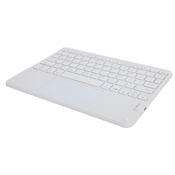 Trådlöst Bluetooth Tangentbord Touch Multifunktion Externa Datortillbehör Fyrkantig Knapp 10tum (Vit)