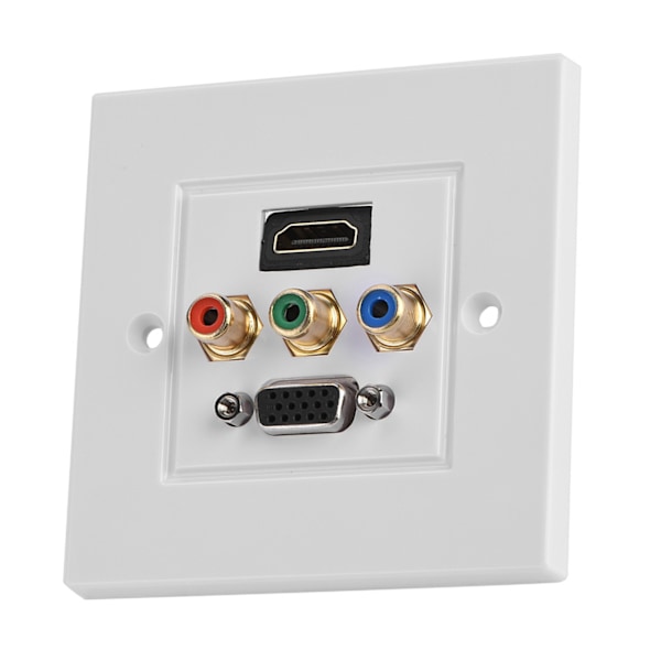 HDMI VGA 3RCA Tre-i-ett Integrert Multimedia Veggpanel Audio Video Socket