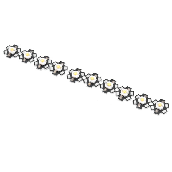 10st Ultra Stark LED-chip 3V DIY Ljuspärlor för Taklampa Downlight Ficklampa Bordslampa Varmt Ljus 3000K 1W