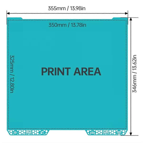 Panda byggeplate CryoGrip Pro Glacier platefjærstål 3D-skriverdeler kompatible med H2D 3D-skriver
