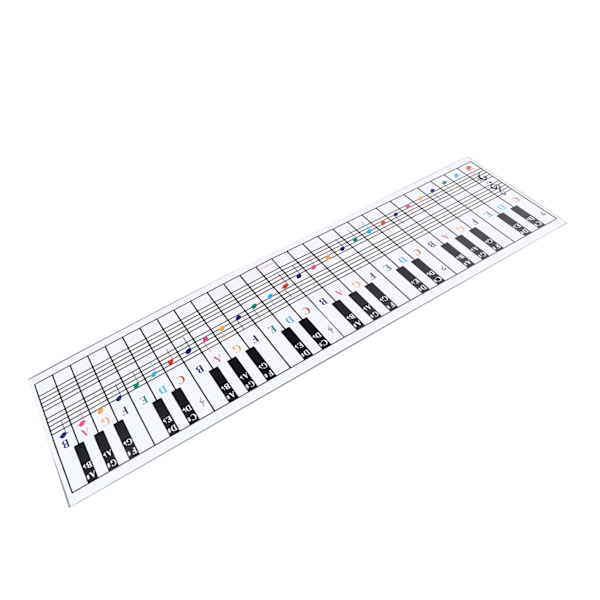 61 88 Tangenter Klaver Keyboard Kort Musiknoder Referencekort Elektrisk Klaver Fingersætningsøvelseskort