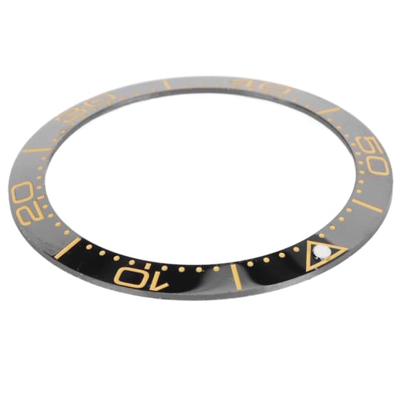 Keramisk Urkrans Ring Professionel 38mm Urkrans Indsats Reservedele Tilbehør til Urmager Sort Base Guld Ciffer