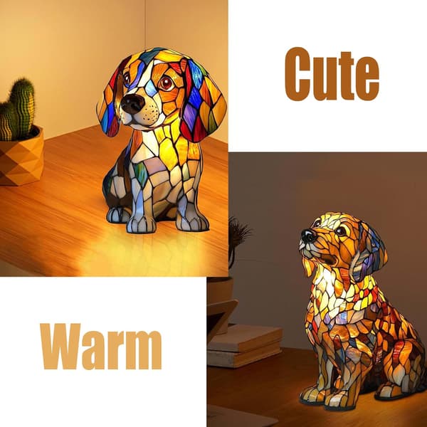 1-Pack New Maltese Dog Lamp Home Desk Decoration