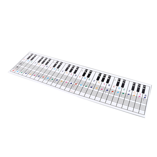 61 88 Tangenter Klaver Keyboard Kort Musiknoder Referencekort Elektrisk Klaver Fingersætningsøvelseskort