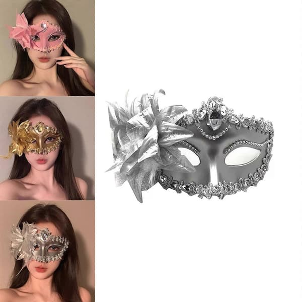 Maskeradmask Venedigmask Fest/Bal Bal/Bröllop/Väggdekorationer Mardi Gras Mask Halloween Kostymmask Presenter Röd Red